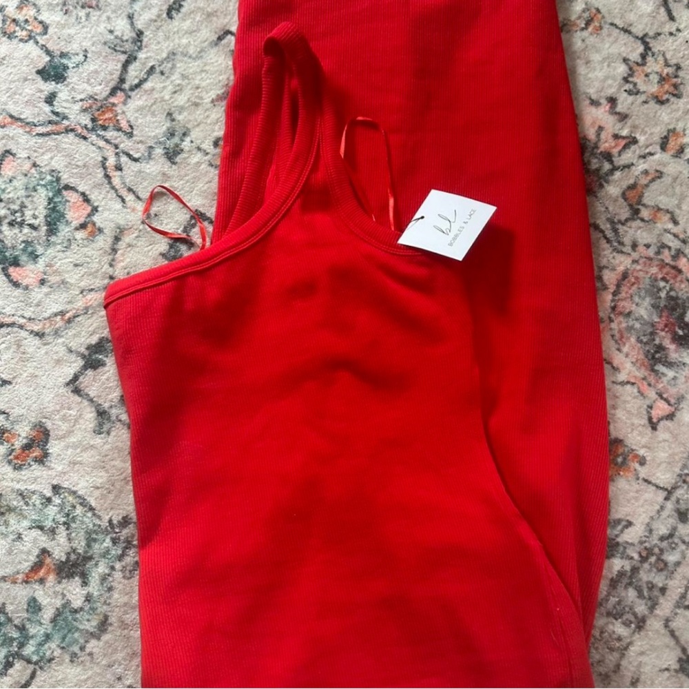 NWT Red One Shoulder Dress with Elegant Cutouts (Medium)